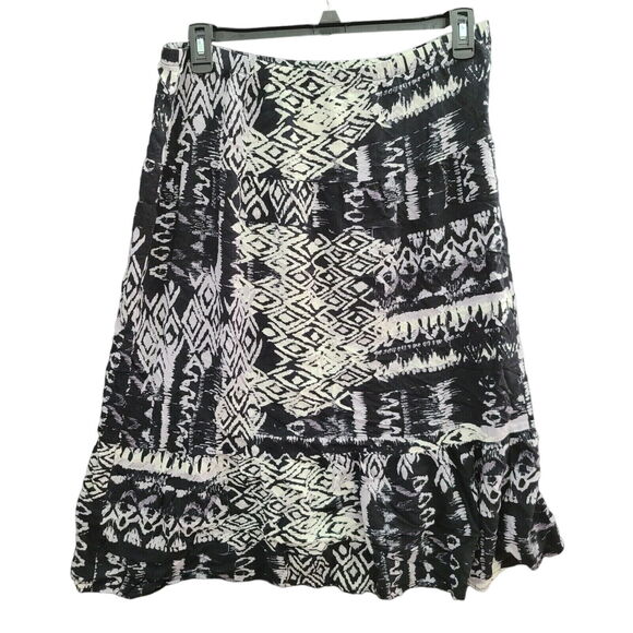 Notations Petite Womens Skirt Multicolor Size PXL 100% Rayon A-Line - Picture 2 of 12
